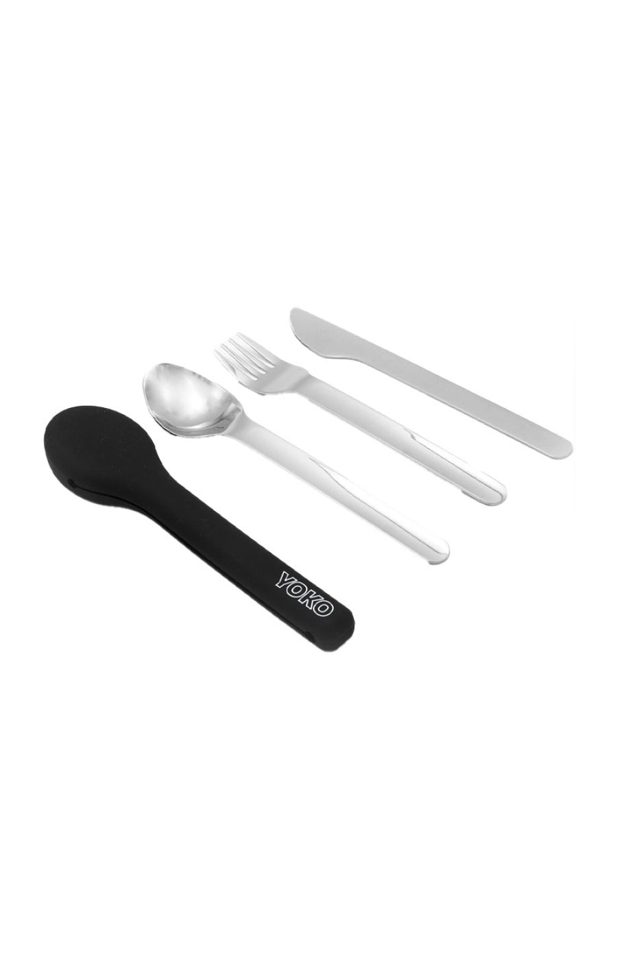 Lot de couverts & pochette silicone - 4 produits