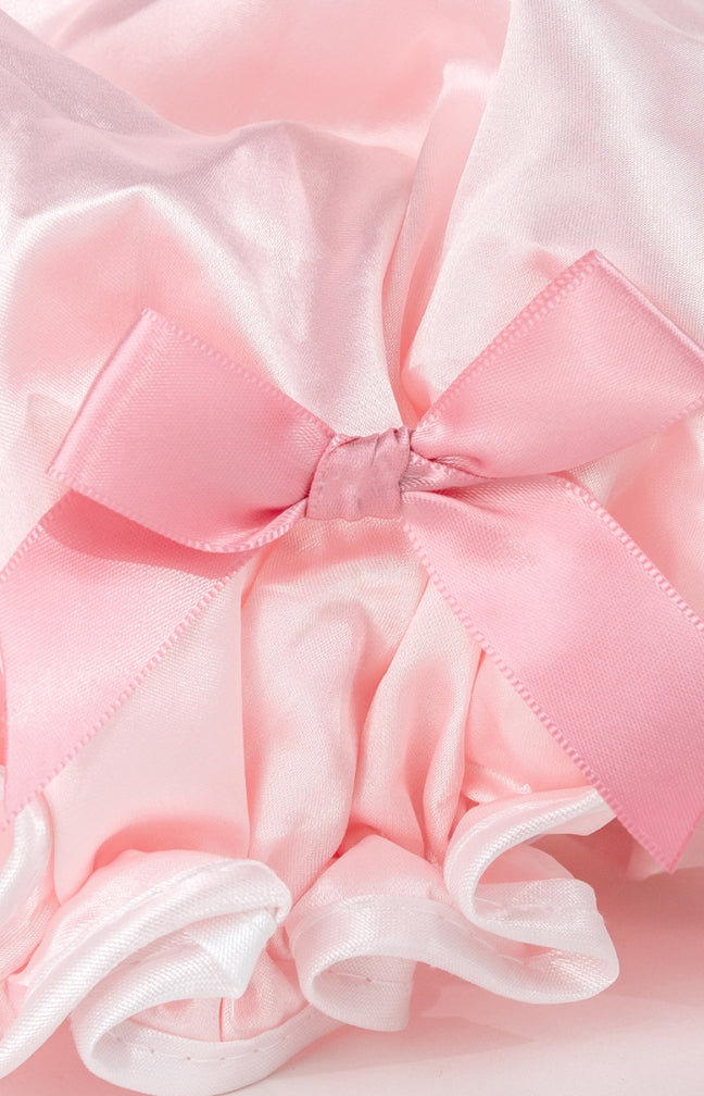 Bonnet de douche en satin - Rose