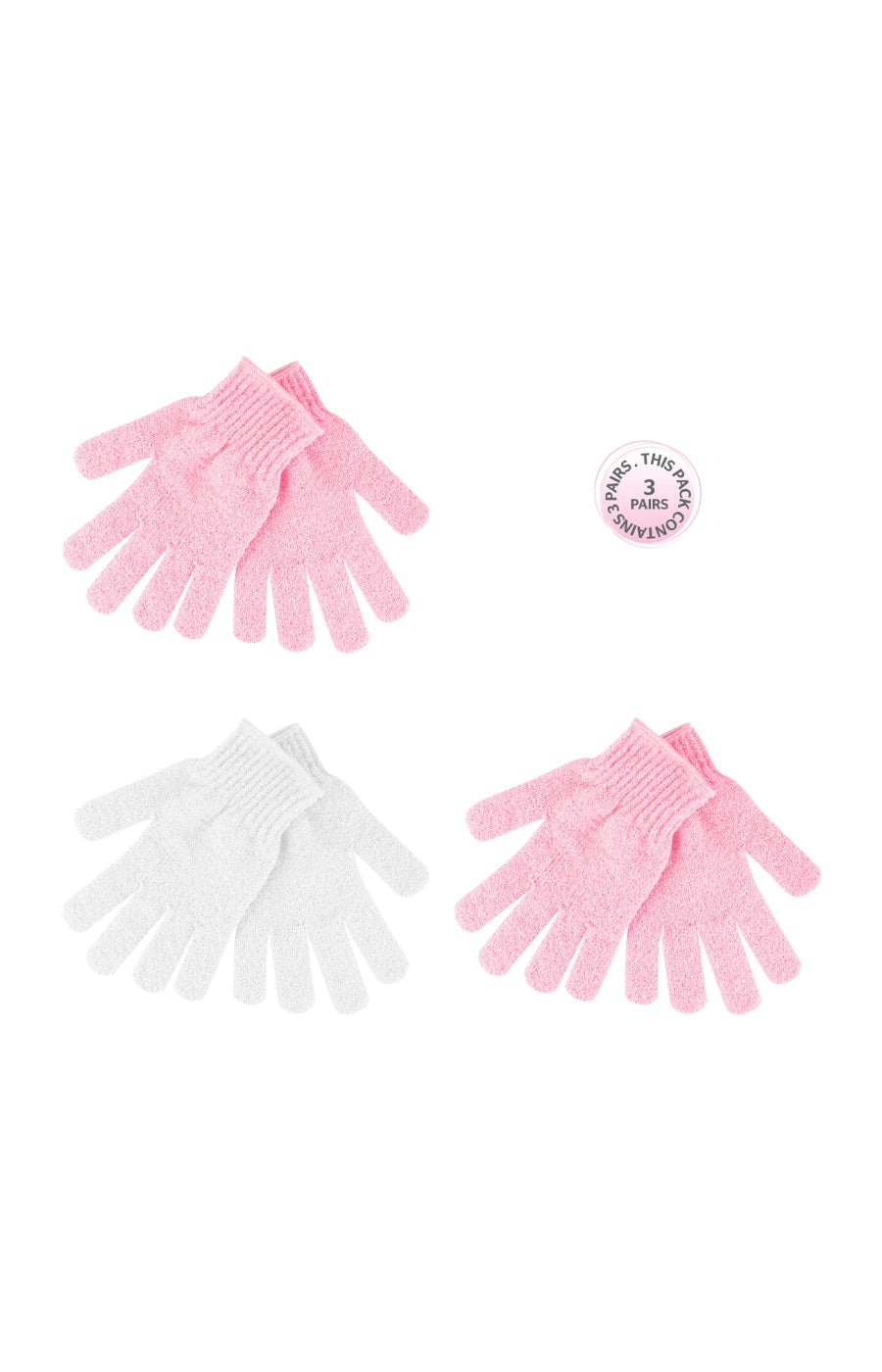 Brushworks Exfoliating Gloves (Pack of 3)