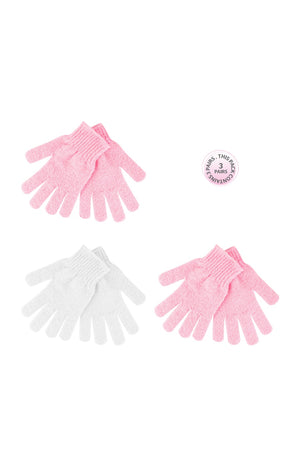 Brushworks Exfoliating Gloves (Pack of 3)