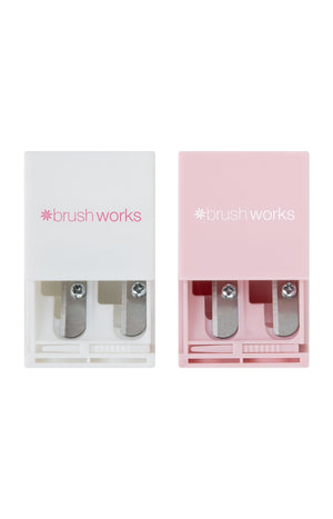 Taille-crayons double embouts - Lèvres & yeux - Rose & blanc - 2 produits