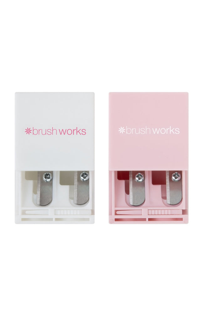 Taille-crayons double embouts - Lèvres & yeux - Rose & blanc - 2 produits