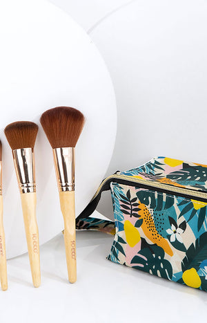 Coffret pinceaux de voyage - Teint & yeux - 4 produits & trousse