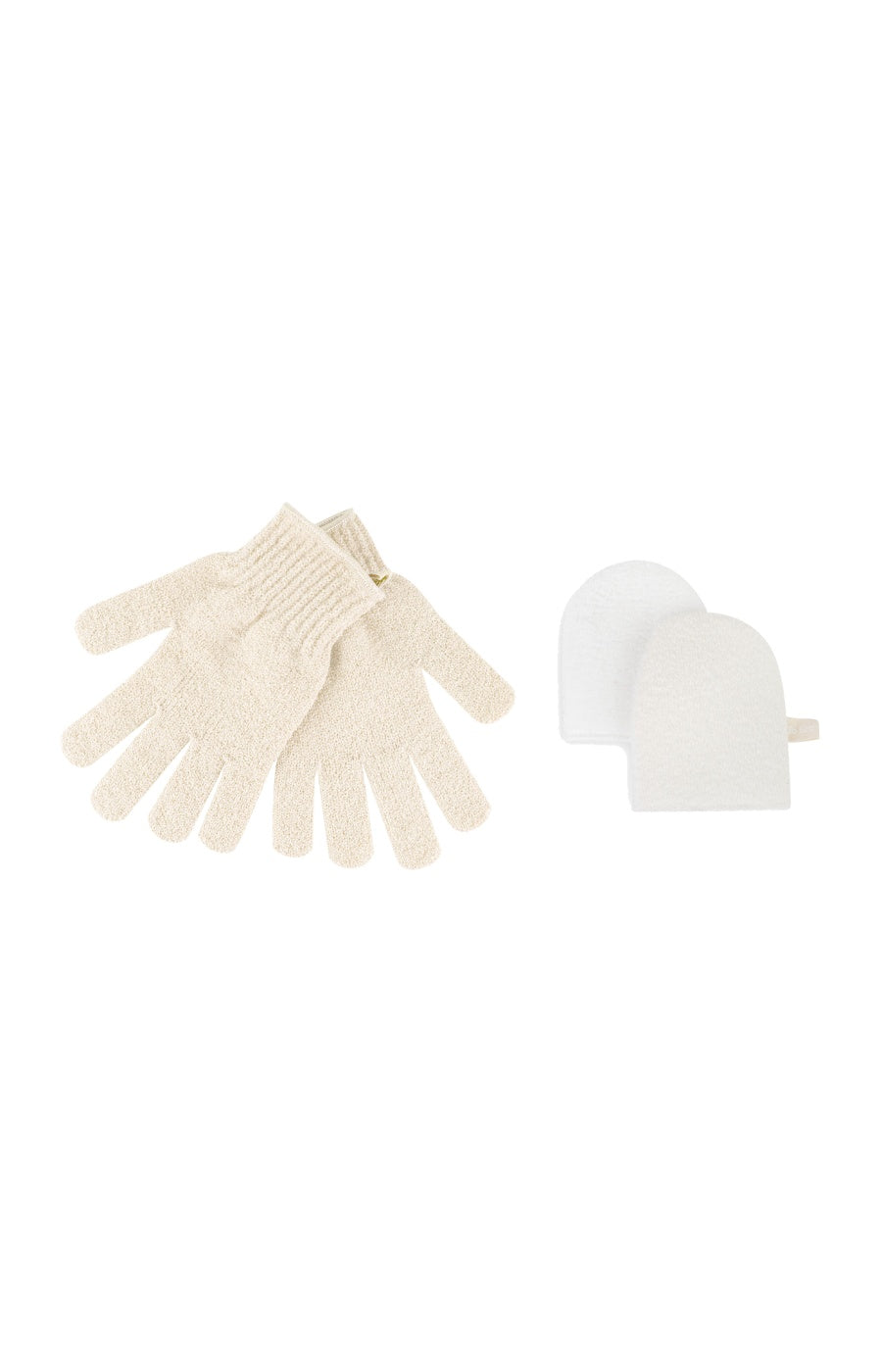 Gants exfoliants & gants de nettoyage - Corps & visage - 2 paires