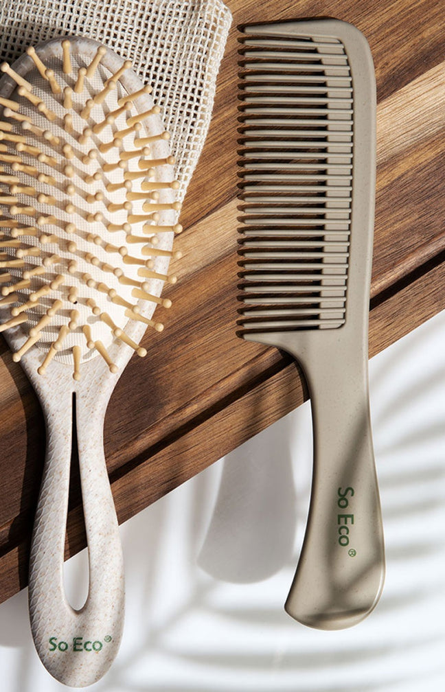 Brosse démêlante & peigne biodégradables - Beige