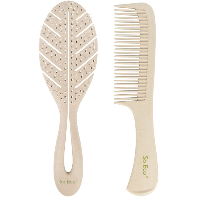 Brosse & peigne biodégradables - Beige