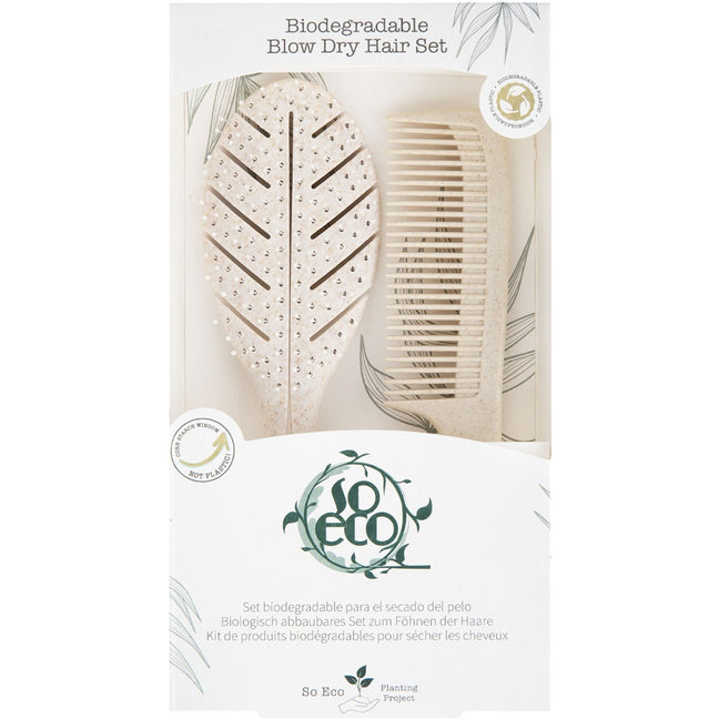 Brosse & peigne biodégradables - Beige clair