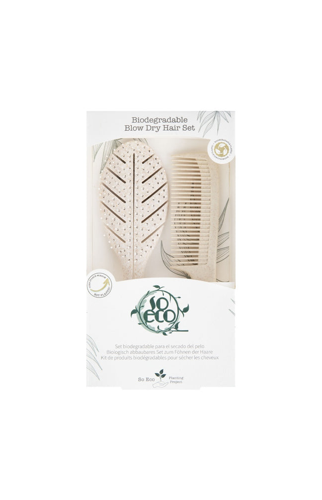 Brosse & peigne biodégradables - Beige clair