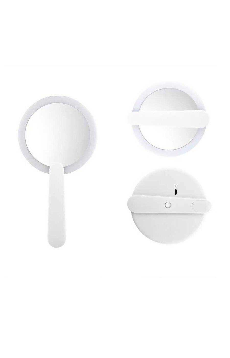 Miroir de poche pliable avec lumière LED