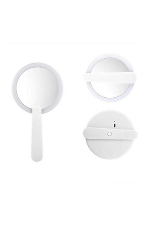 Miroir de poche pliable avec lumière LED