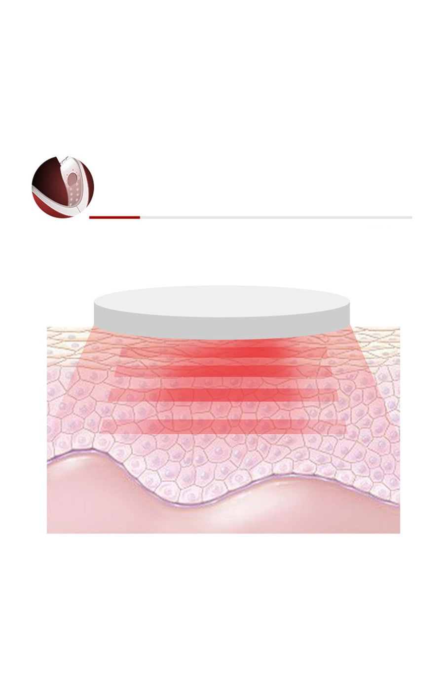 Ceinture faciale à électrostimulation - Rouge