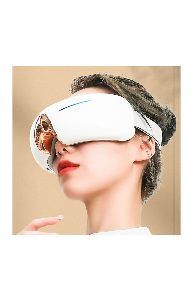 Masseur oculaire chauffant - 4 modes - Blanc