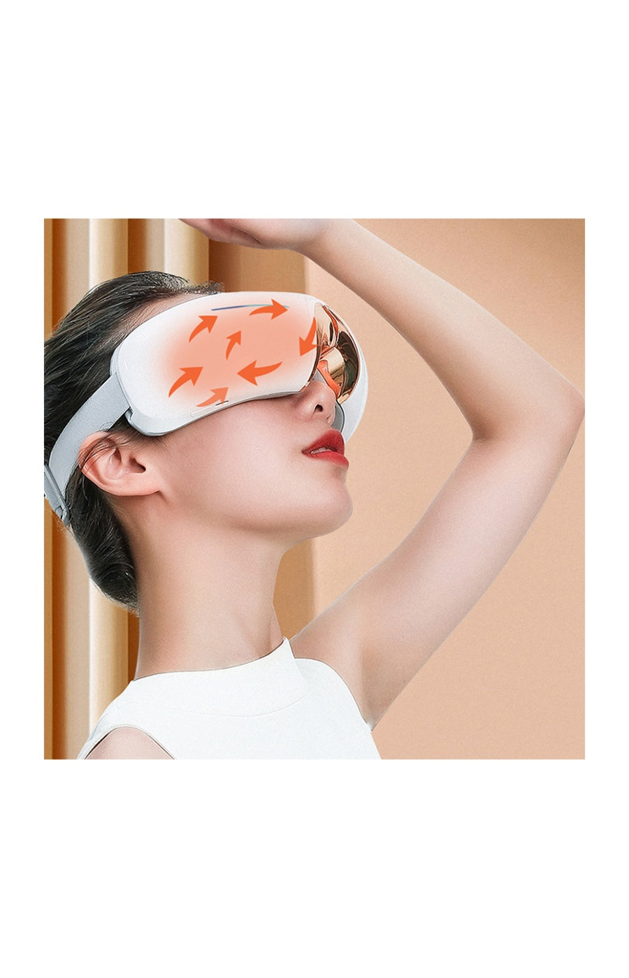 Masseur oculaire chauffant - 4 modes - Blanc