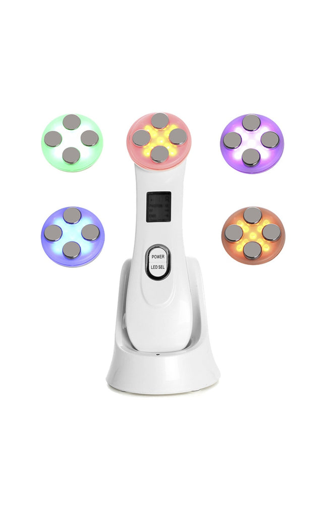 Électrostimulateur anti-âge - 5 fonctions - Visage - Blanc