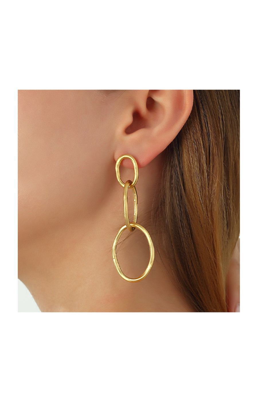 Boucles d'oreilles - Laiton plaqué or