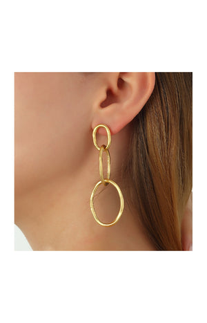 Boucles d'oreilles - Laiton plaqué or