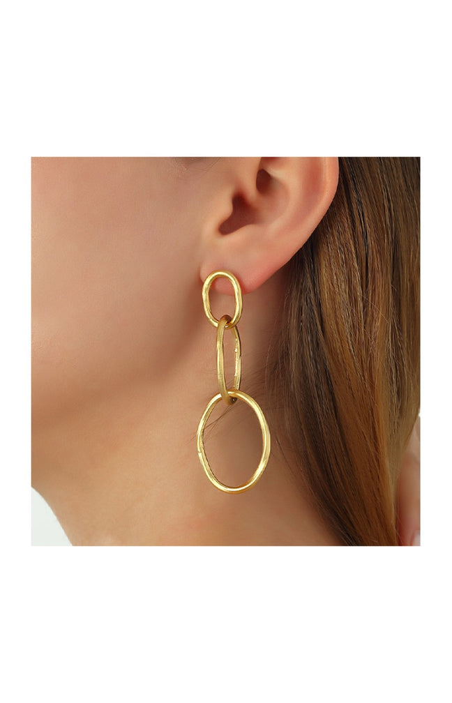 Boucles d'oreilles - Laiton plaqué or