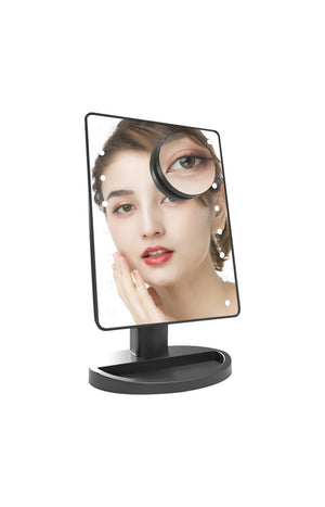 Miroir LED tactile - 180° - Noir