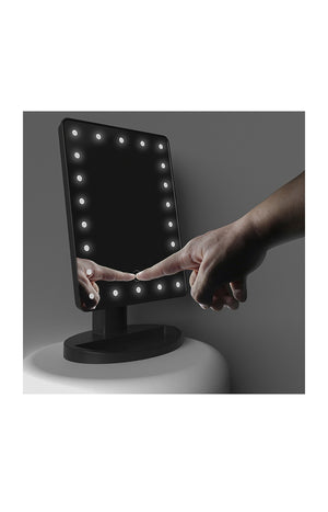 Miroir LED tactile - 180° - Noir