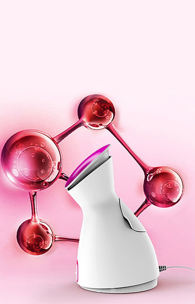 Diffuseur de vapeur - Inhalateur facial - Blanc & rose - 100 ml