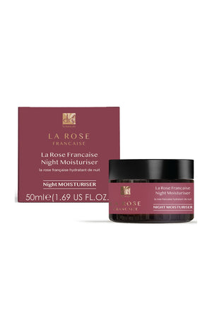 Crème de nuit hydratante - Fleur de rose - Visage - 50 ml