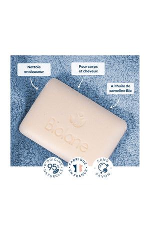 Lavant solide naturel - Huile cameline bio - 2 unités