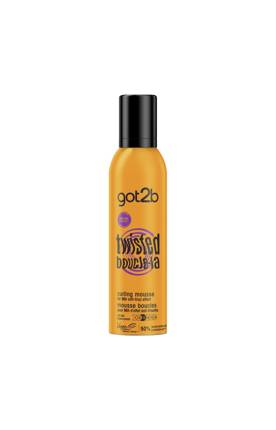 Mousse coiffante - Boucle-la ! - Got2b - Cheveux ondulés et bouclés - 250 ml