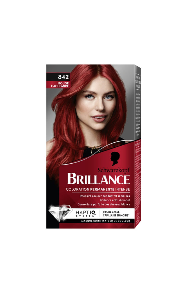 Kit de coloration permanente - Brillance - 842 Rouge Cachemire