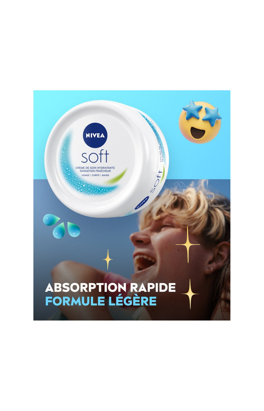 Crème hydratante - Soft - Visage, corps & mains - 50 ml