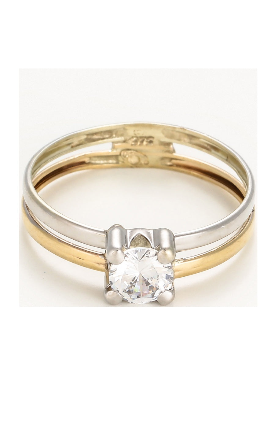 Bague Suerte - Or Bicolore 375/1000 & zirconium