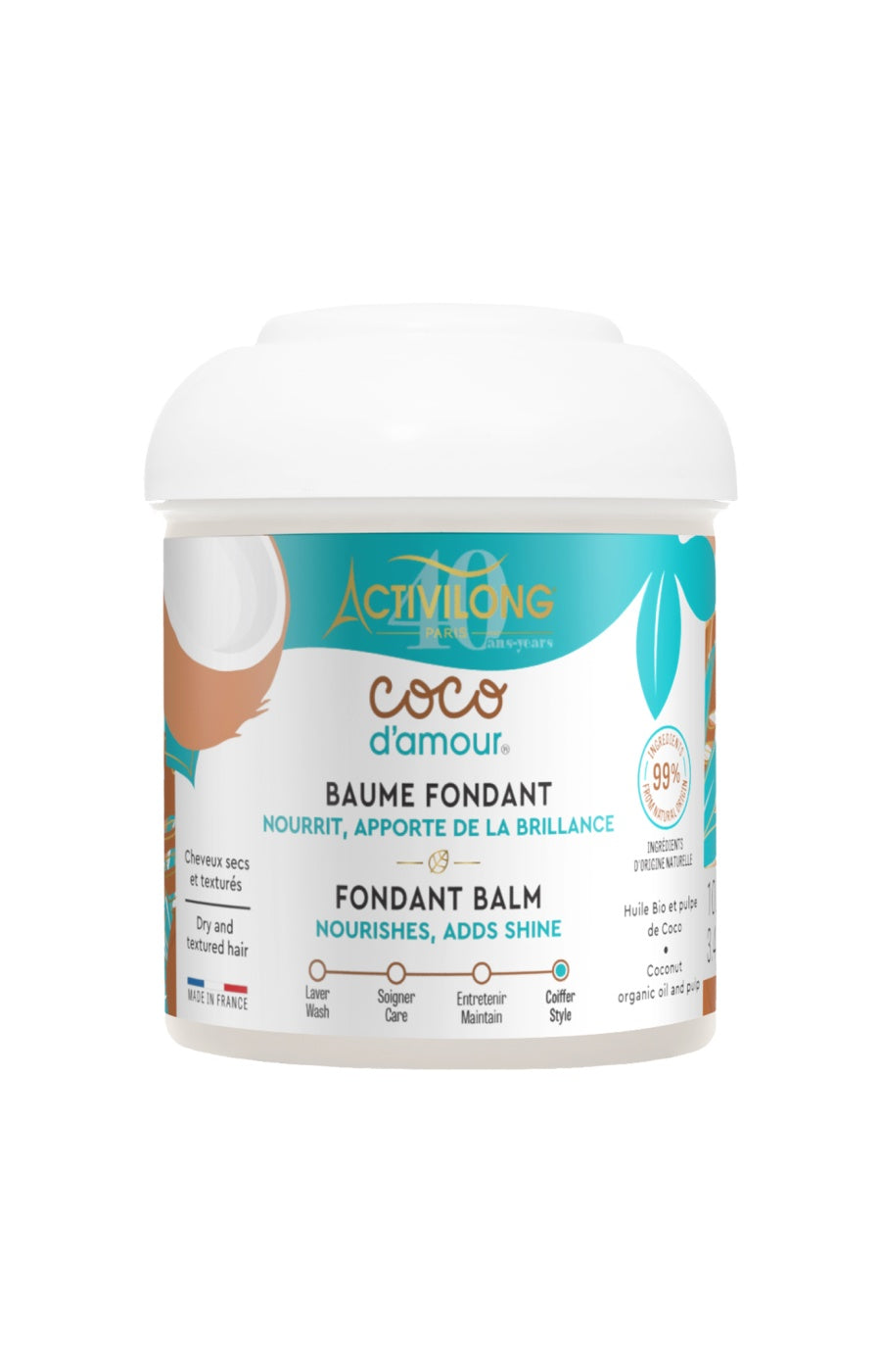 Baume fondant - Noix de coco - Cheveux secs & texturés - 100 ml