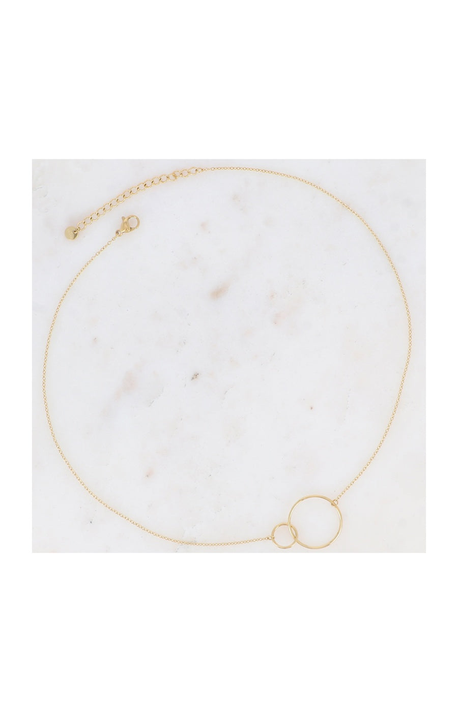 Collier anneaux - Acier inoxydable doré