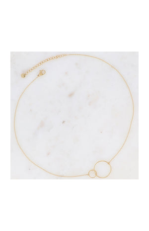 Collier anneaux - Acier inoxydable doré