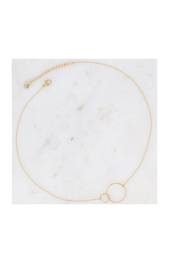 Collier anneaux - Acier inoxydable doré