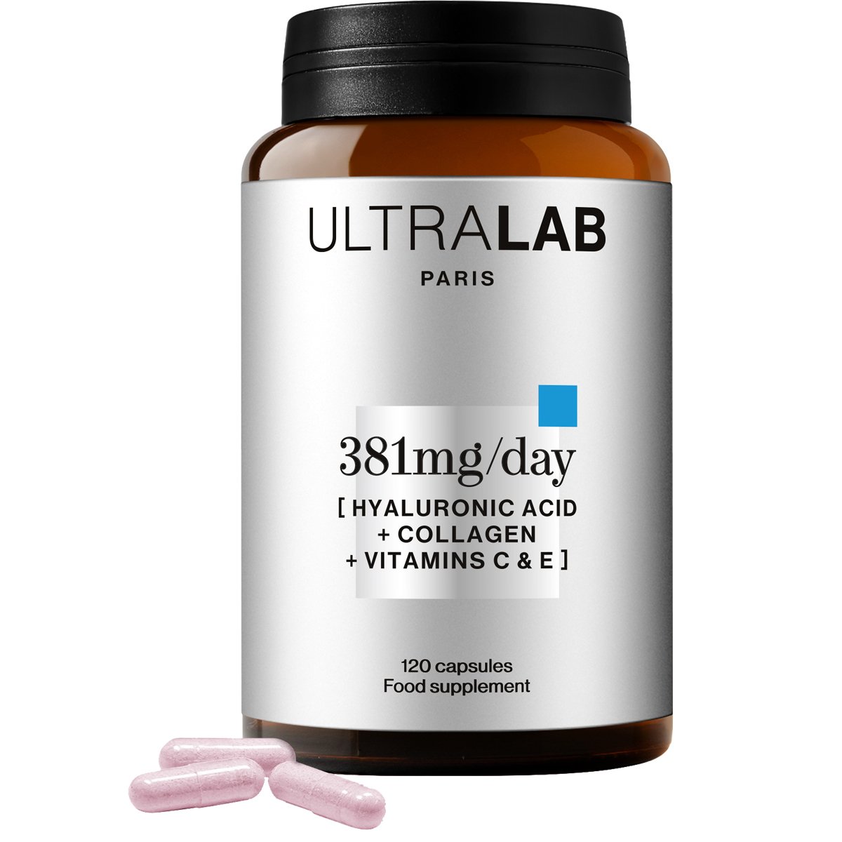 Compléments alimentaires - Acide hyaluronique, collagène & vitamines C & E - Visage - 2 mois