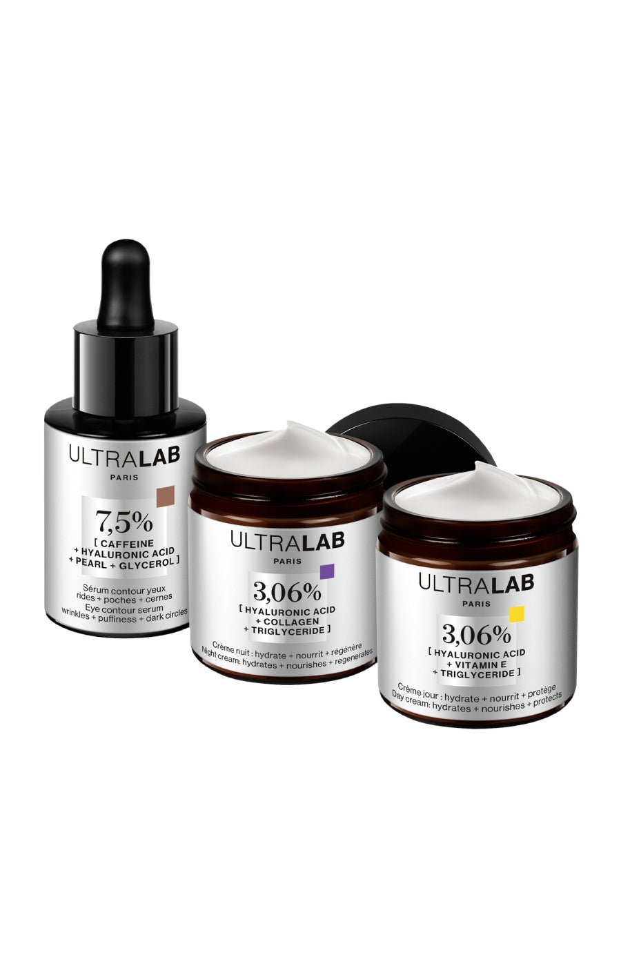 Rituel de beauté totale - Acide hyaluronique, caféine & triglycéride - Visage - 3 soins