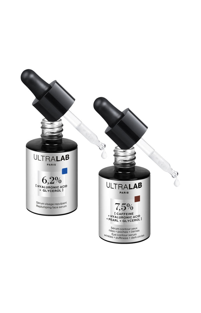 Sérums repulpants - Acide hyaluronique & glycérol - Visage & yeux - 2 x 30 ml