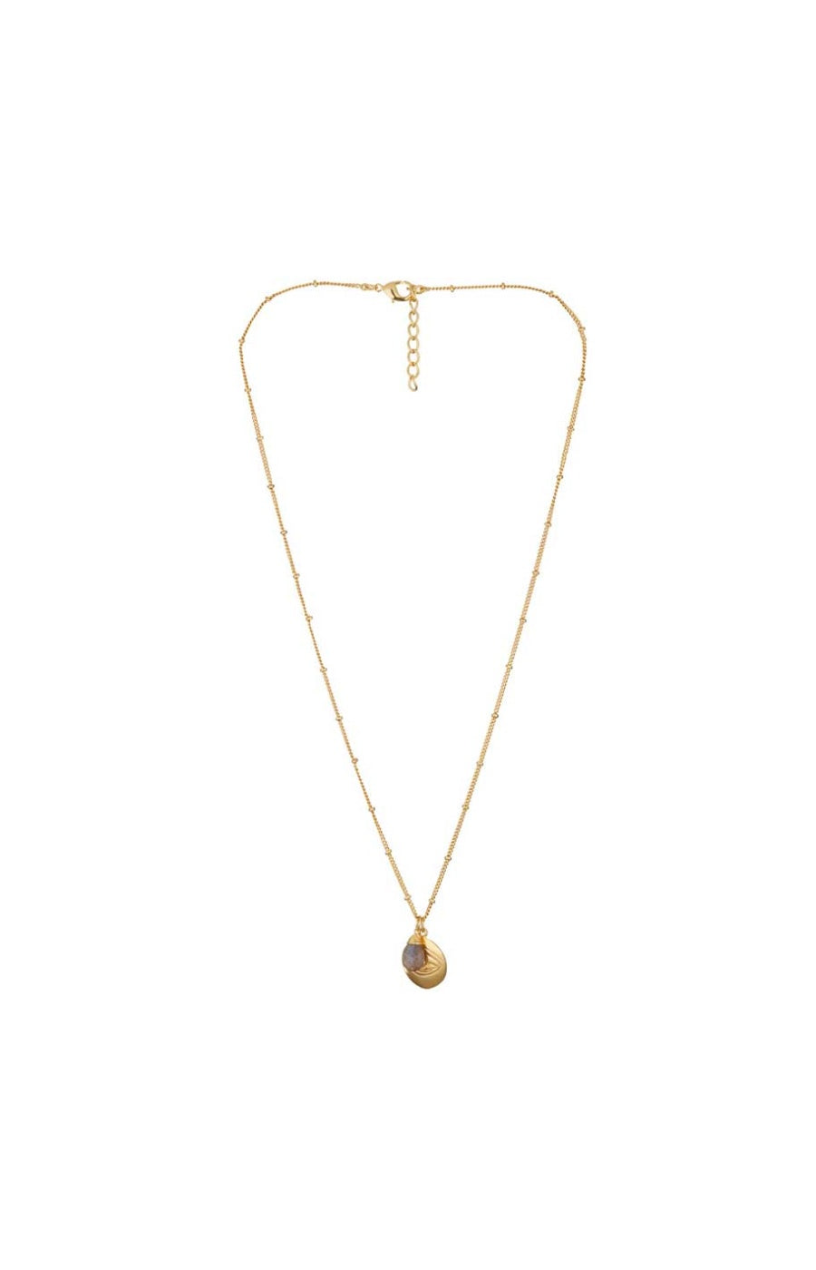 Collier Iva - Laiton doré & labradorite