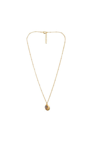 Collier Iva - Laiton doré & labradorite