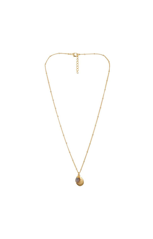 Collier Iva - Laiton doré & labradorite