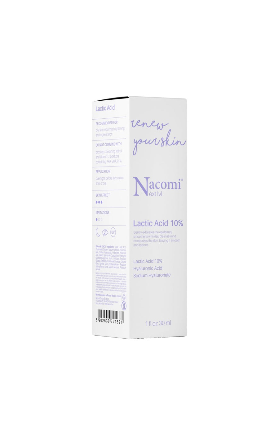 Sérum hydratant - Acide lactique 10% - Visage