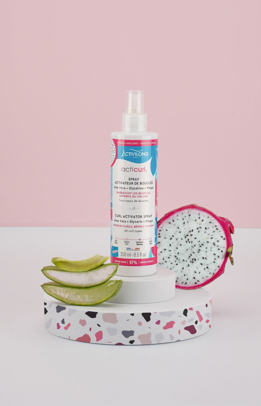 Spray activateur de boucles - Aloe vera & fruit du dragon - Cheveux bouclés - 250 ml
