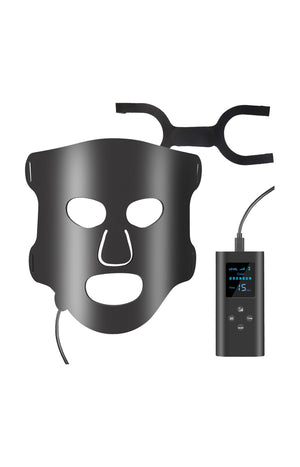Masque de luminothérapie LED -  7 couleurs - Visage - Noir