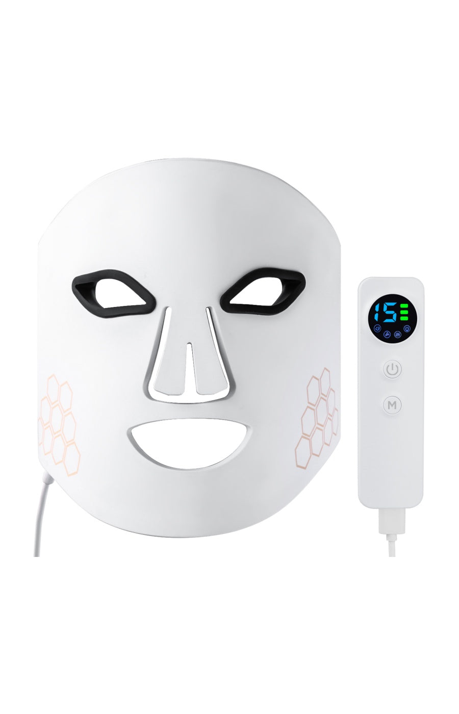 Masque de luminothérapie LED - 4 couleurs - Visage - Blanc