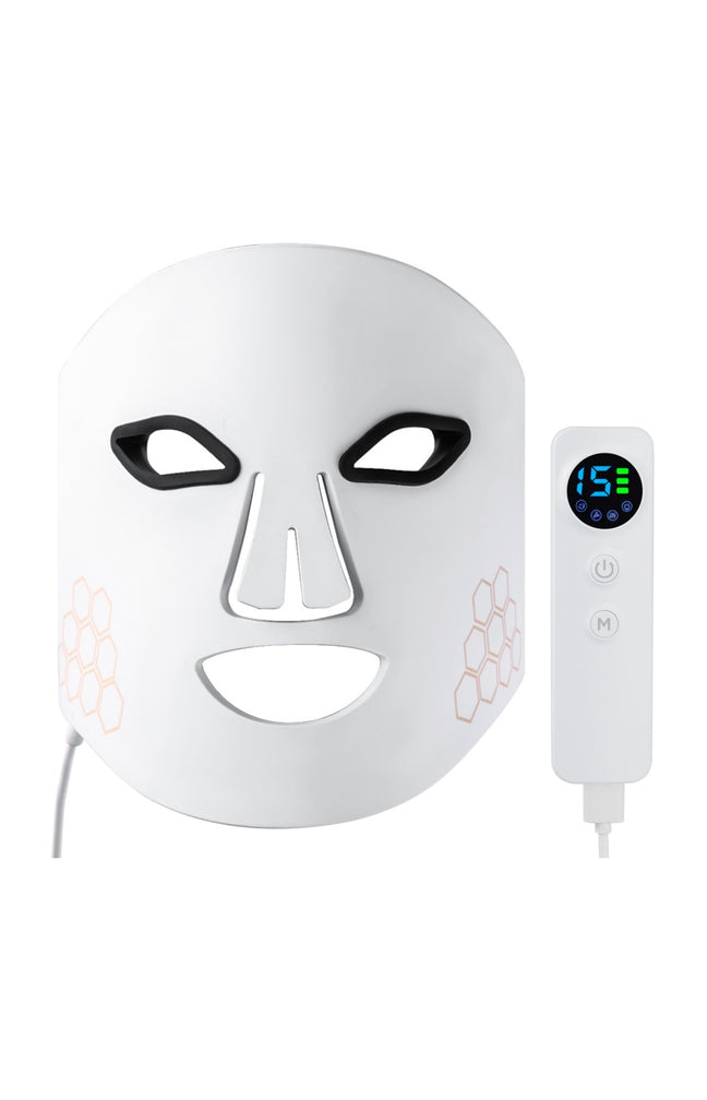 Masque de luminothérapie LED - 4 couleurs - Visage - Blanc