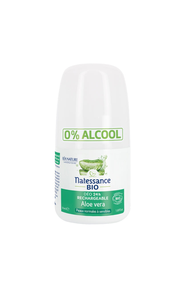 Déodorant bio rechargeable - Aloe vera - Peaux normales & sensibles - 50 ml