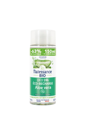 Eco-recharge déodorant bio - Aloe vera - Peaux normales & sensibles - 150 ml