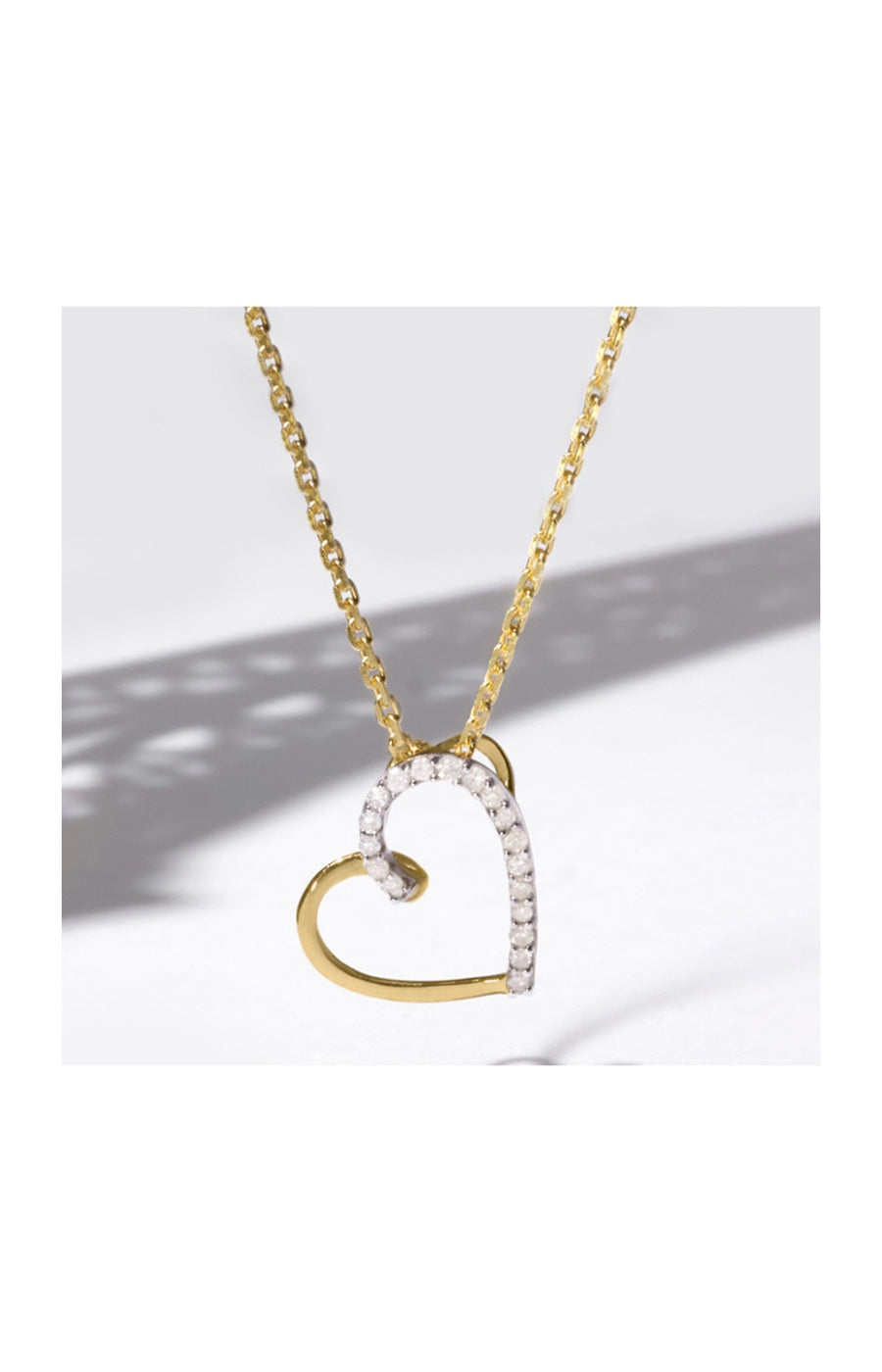 Pendentif Coeur Précieux - Or jaune 375/1000 & diamants