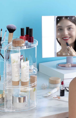 Organisateur de maquillage rotatif