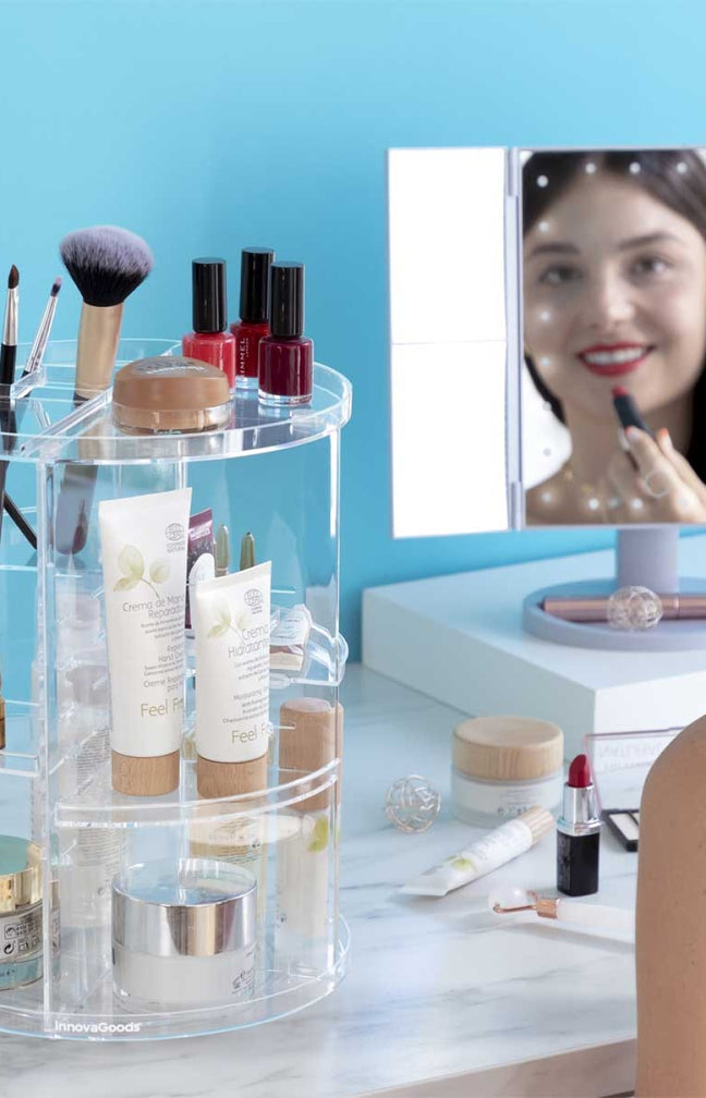 Organisateur de maquillage rotatif